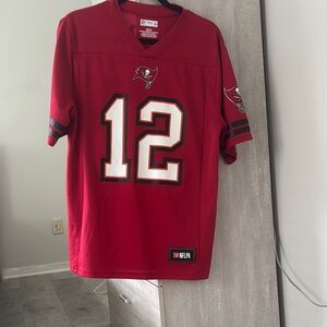 Red NFLPA Jersey with Number 12